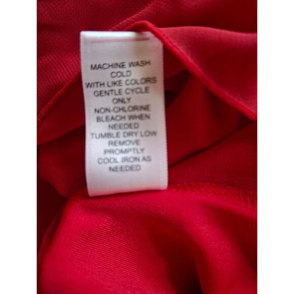 Cato Women Tunic Top L Red Flowy Hemline Lightweight Short Sleeve Lagenlook Boho - Picture 5 of 8